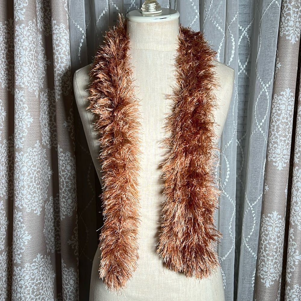 EUC Hand Knit Eyelash Yarn Scarf